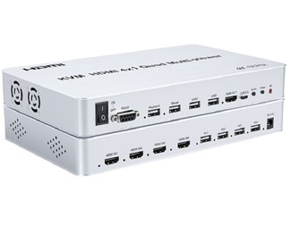 4K, 4-porters HDMI-inngang, 1 HDMI-utgang med USB2.0