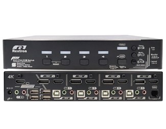 4 Ports Multi-Format KVM switch, Quad-View, PIP, Seamless