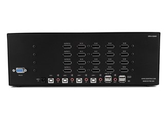 4-port 4-dubbla DP med USB2.0
