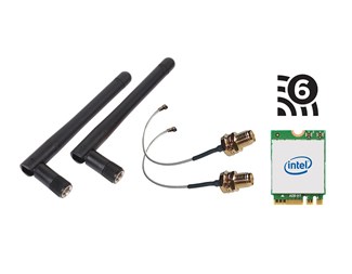 WLN-M3-Wi-Fi 6 WLAN-kort inklusive två externa antenner.