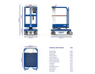 X510 justerbar arbetsplattform Elektrisk