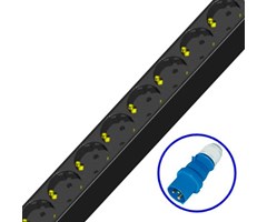 16xDIN49440 utganger, 1xDIN60309 32A inngang, strømbryter, 971mm