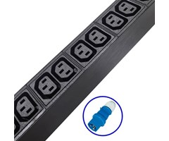 14xIEC320-C13 utganger, 16A, 1xIEC60309 inngang