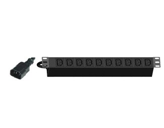 10 x C13 ut, C14 10 A inn, 19"
