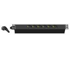 6xDIN49440-utganger, 1xDIN49441 16A inngang, 19 ''