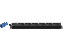 12xDIN49440 utganger, 1xIEC60309 16A inngang, 644mm