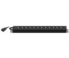 12xDIN49440 utganger, 1xIEC320-C20 16A inngang, 644mm