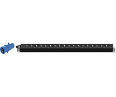 18xDIN49440 utganger, 1xIEC60309 16A inngang, 902mm
