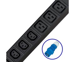 15xC13, 4xC19 uttag, 1x blåhand. 3m 16A