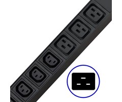 6xC13 2xC19 ut, C20 16A in, 19''(10 meters kabel)