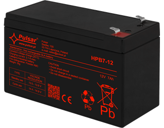 B152xD66xH100mm 7Ah/12V HPB batteri