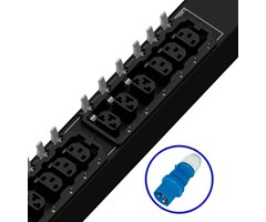 12xC13, 12xHDOT Cx. 1xIEC 60309 2P+E(Blåhandske) 230V 32A