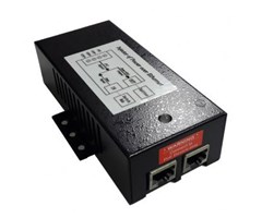 24 VD C inn, metallhus, DC/DC Gigabit PoE-injektor 56 V DC ut