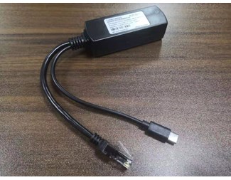 10/100/1000Mbps PoE-splitter till Typ C, 5V/2,4A