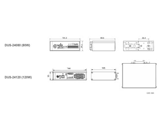 DUS-24120 DC-UPS inbyggd batteri 24VDC 7A