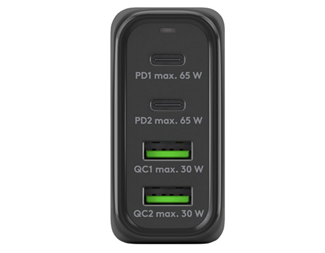USB Lader 2xUSB C og 2xUSB-A totalt 68W