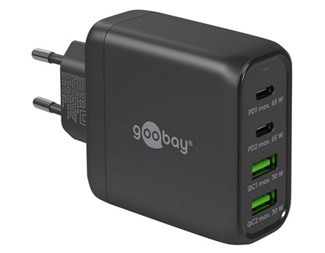 USB Lader 2xUSB C og 2xUSB-A totalt 68W
