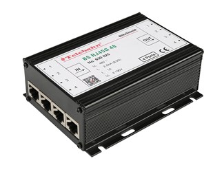 4-ports RJ45 lyn-/overspenningsvern Cat6 1000 Mbit/s, overflatemontering
