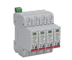 T1+T2 3-fase 3P+N, Uc: 230/400V, Iimp: 12.5KA, Imax: 50KA