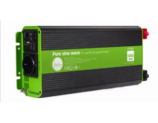 12V til 230V 1000W Inverter ren sinus