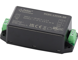In 20-60 VDC - Ut 12VDC / 2 A