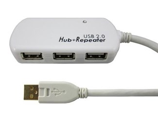 Fireporters USB-Hub 2.0 med 6 m aktiv forlengelseskabel