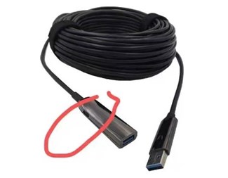 5 m USB 3.2 gen 1 type A han til hun AOC hybridkabel