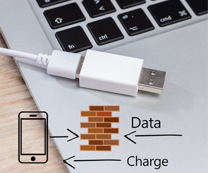 USB data blocker, synkstopp