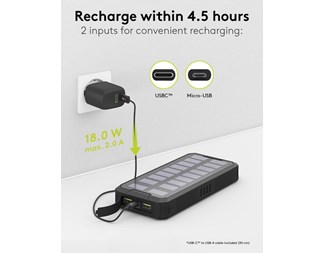 Utendørs batteribank 20000mAh USB-C