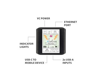 PoE, ETH og spennings adapter for tablet 2xUSB