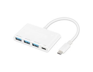 3 USB-A porter med 1-PD Inn port 100w