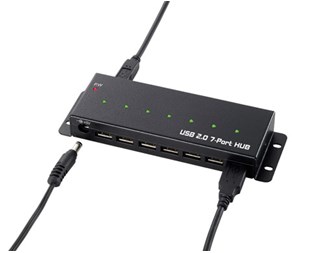 7-porters industriell hub med transientbeskyttelse, USB 2.0
