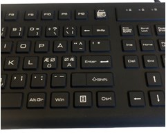 Sort Industri Tastatur Nordisk IP68