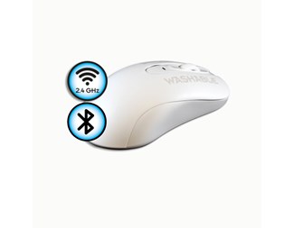 Vit, Trådlös Mus, IP65, scroll-funktion, Hygienisk