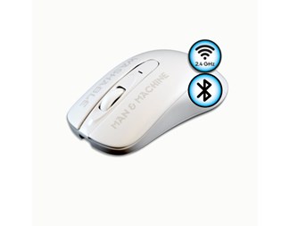 Vit, Trådlös Mus, IP65, scroll-funktion, Hygienisk