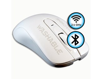 Vit, Trådlös Mus, IP65, scroll-funktion, Hygienisk