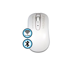 Vit, Trådlös Mus, IP65, scroll-funktion, Hygienisk