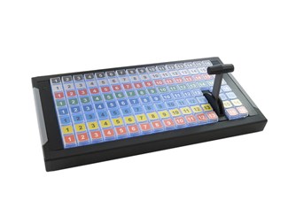 124 taster med analog kontroller (T-bar)