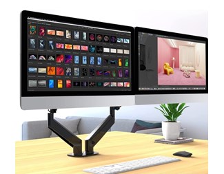 DOBBELT MONITOR BORDFESTE MED GASSFJÆR 17-32"