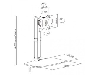 BORDSTATIV FOR 17-27'' MONITOR