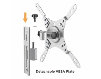 13-43'' Max 15kg, Silver, Tilt