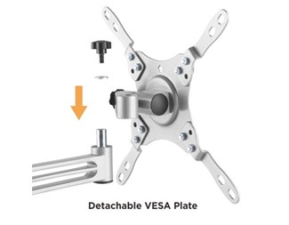 13-43'' Max 15kg, Silver, Tilt