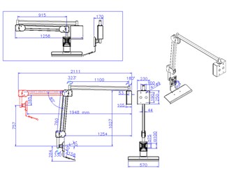 1-7kg, 2100mm med tastaturbrett