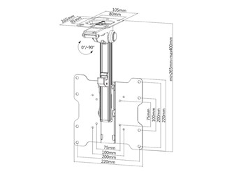 17-37'' 20kg VESA takbrakett