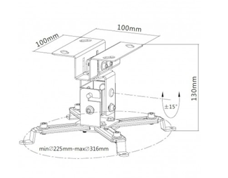 PROJEKTOR TAKFESTE 130 mm SØLV 20kg