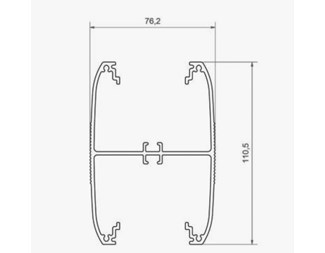 Hvit 12x230V + 4xRJ45 cat6 UTP