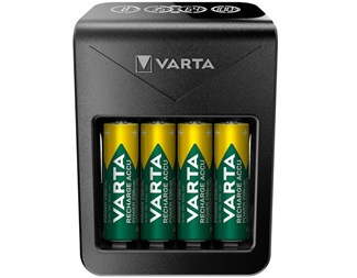 Varta lader med 4x AA/HR6 2100mAh Varta batteri