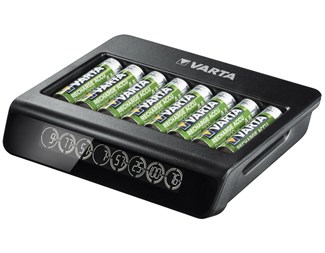 Lader opptil 8xBatterier samtidig