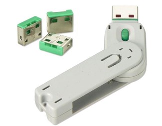 USB låse Kit med nøkkel og 4 låser, rosa