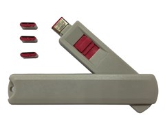 USB-C låsesett, rød, nøkkel og 4 låser